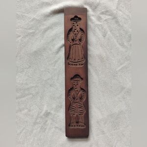 VTG Wood Cookie Mold Springerle Carved Biscuit Wall Decor German Dutch Folk Art